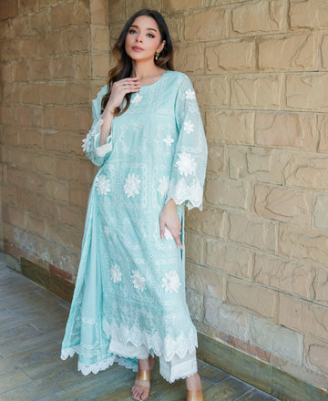 3d flower paper silk outfit
